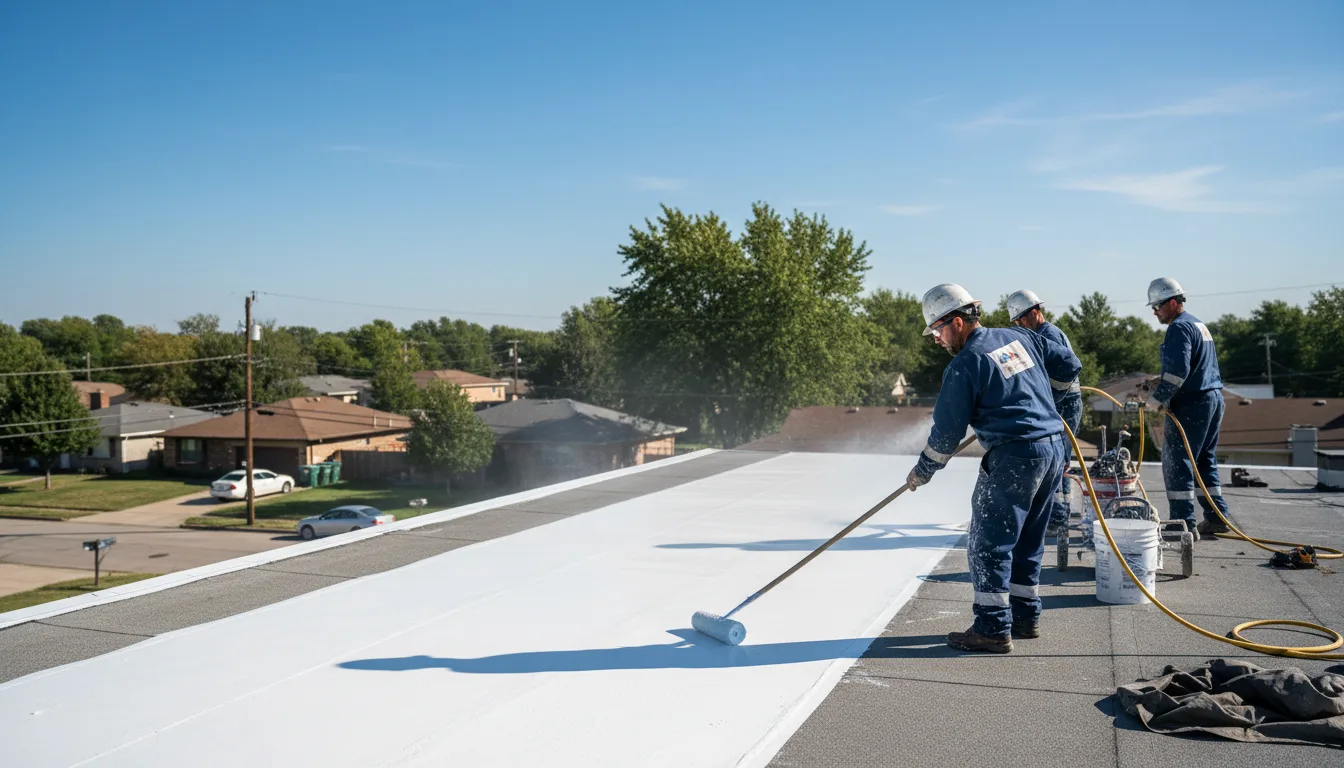 Commercial roof coating in Columbus, KS near me